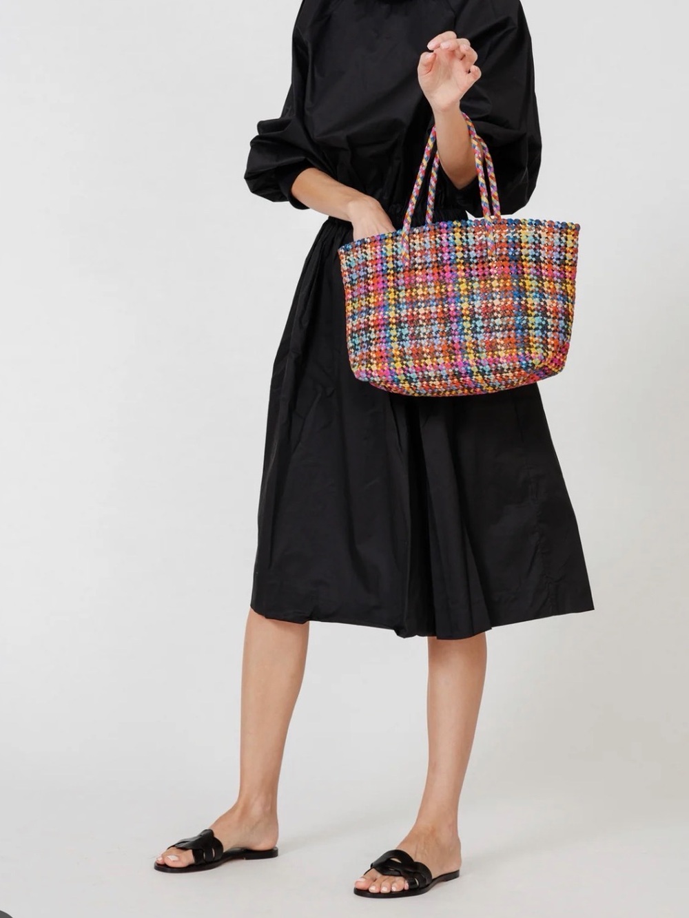 Dragon Diffusion Multicolor Woven Tote - Flower Multi Tote - Picture 2 of 7